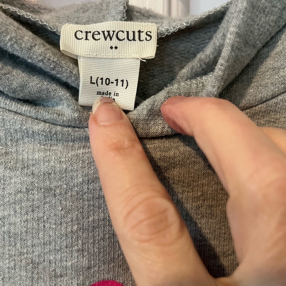 Crewcuts L(10-11) hoodie with heart design - Picture 3 of 6